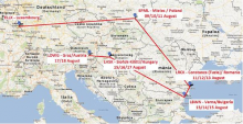 Kaart balkan route